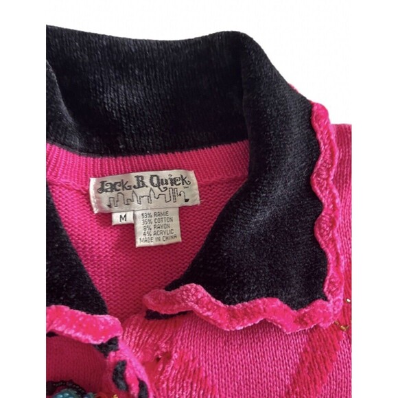 Jack B Quick Artsy Fun Purse Theme Cardigan/jacked Size M - Picture 7 of 9